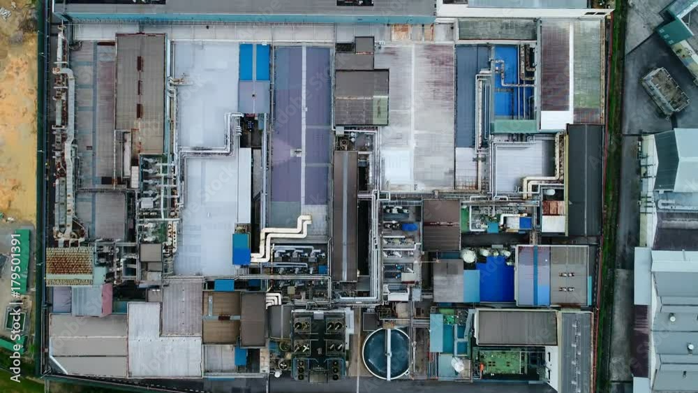Aerial view. Industrial piping and processes. Aerial view. Industrial piping and processes.