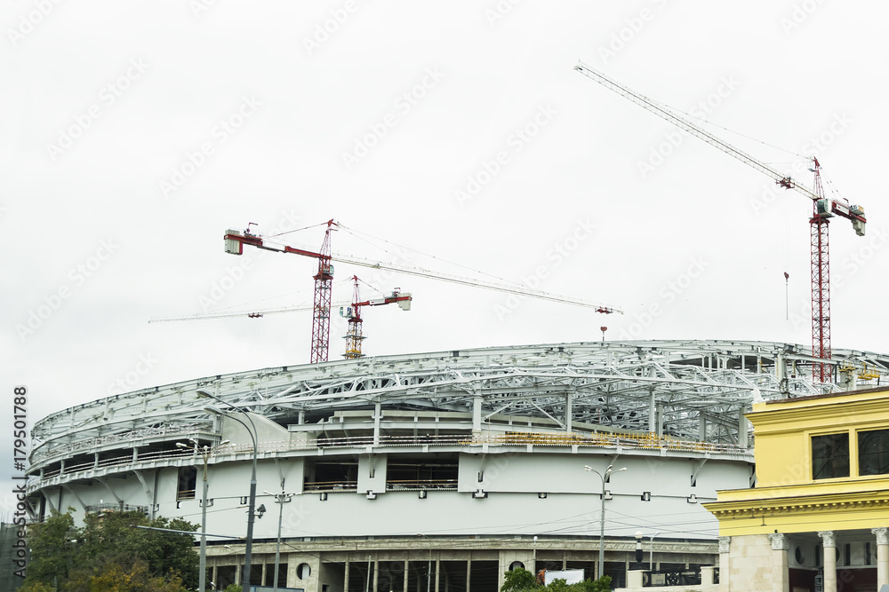 Construction of the National Football Stadium in Russia, Moscow. Development of the European Football Championship