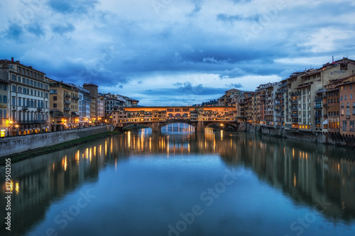 Night reflection of Ponte Vecchio © aaron90311