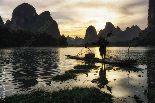 The cormant fisherman in li river
