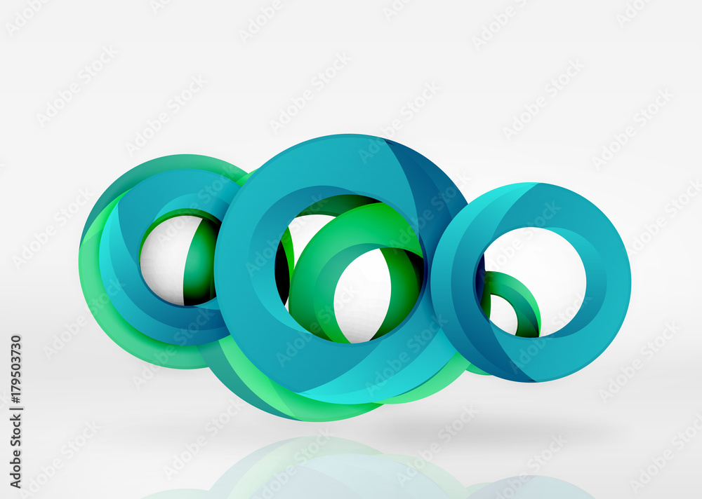 Modern 3d ring vector abstract background Modern 3d ring vector abstract background