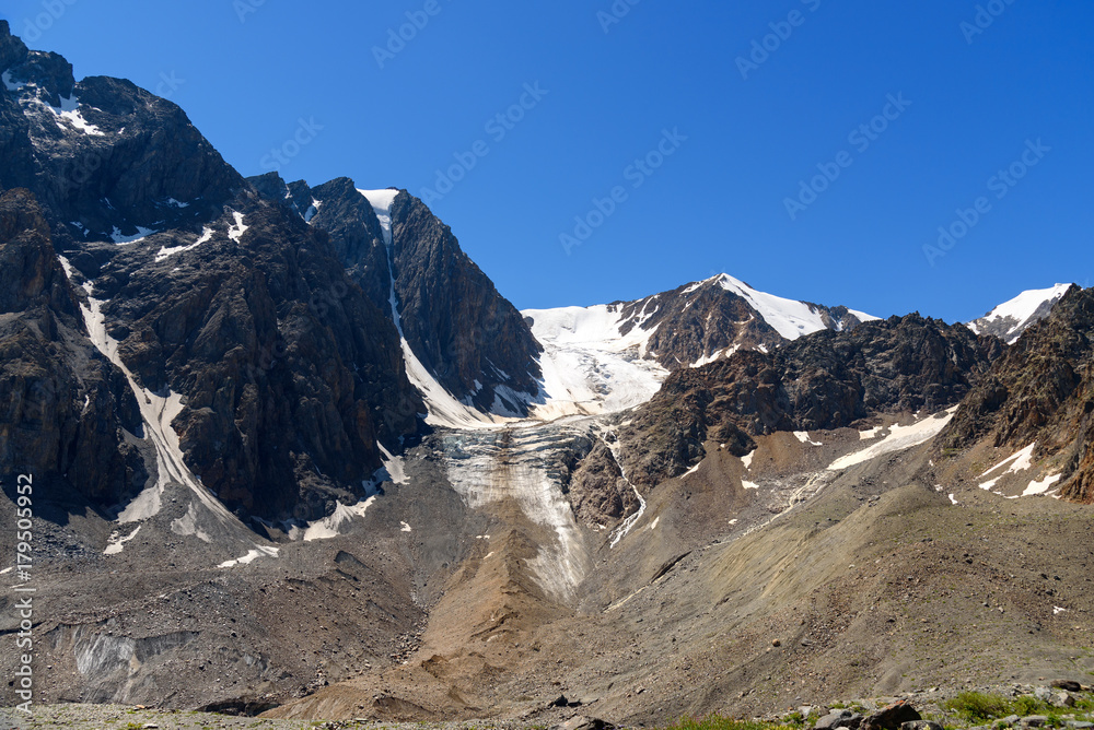 View on Glacier Big Aktru. Altai Republic. Russia