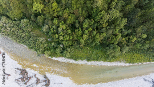 Top view of a wide river bed.