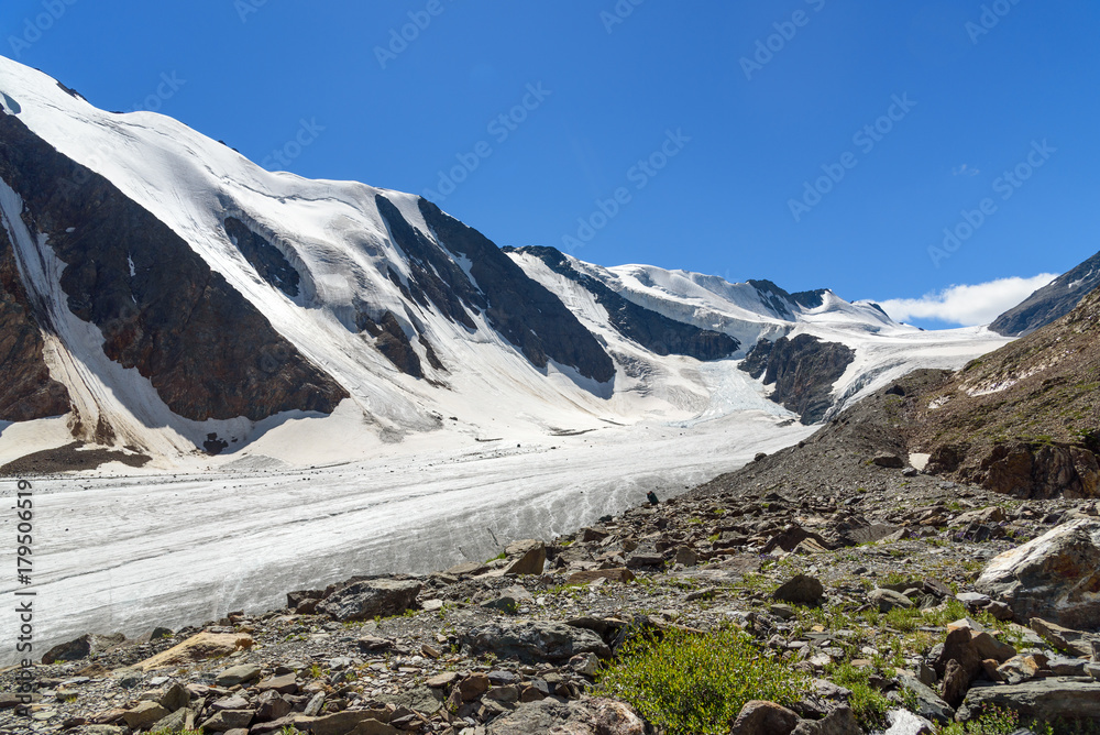 View on Glacier Big Aktru. Altai Republic. Russia