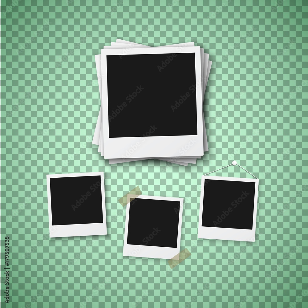 Illustration of Vector Photo. Realistic Instant Photo Frame Template Illustration of Vector Photo. Realistic Instant Photo Frame Template