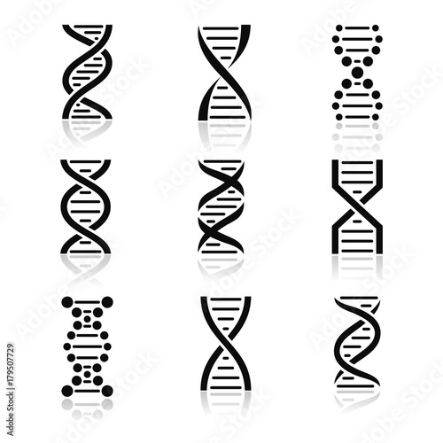 Symbols in the form of DNA chain