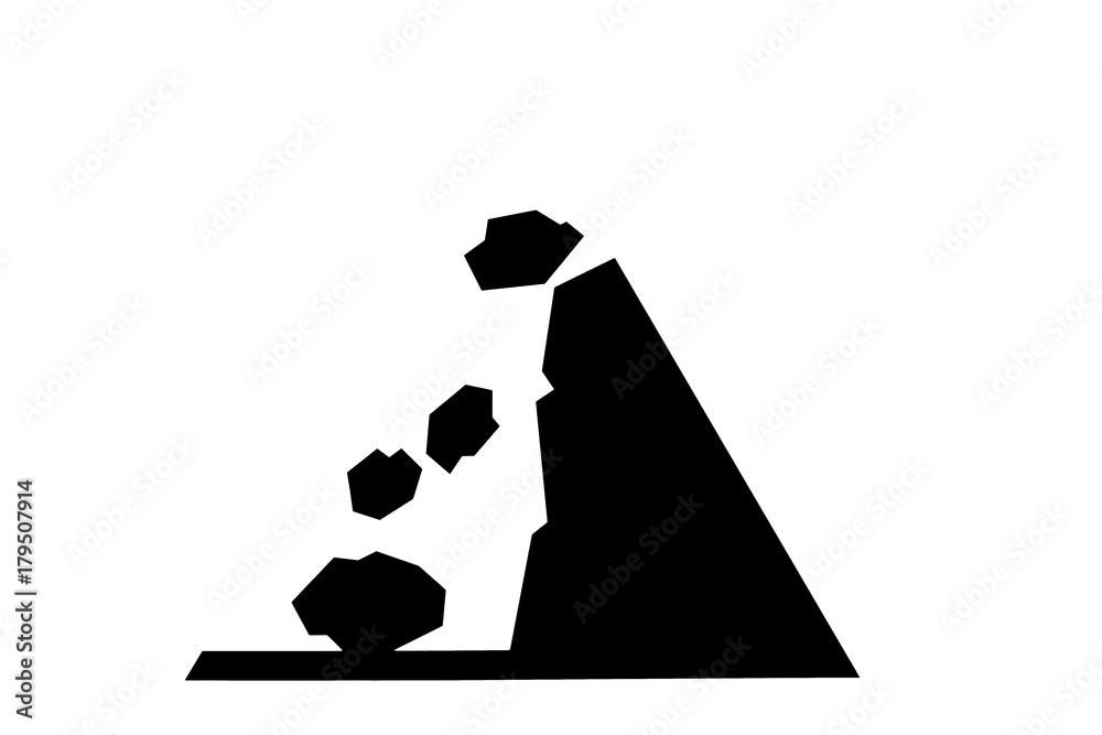 Steinschlag Symbol Stock Illustration