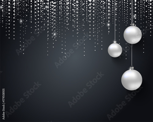 Greeting card, invitation with happy New year 2018 and Christmas