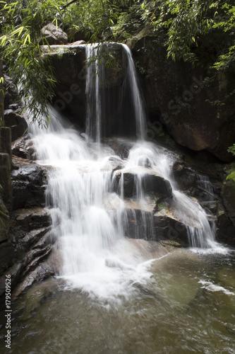 Fototapeta Naklejka Na Ścianę i Meble -  Mountain river waterfall national park at China