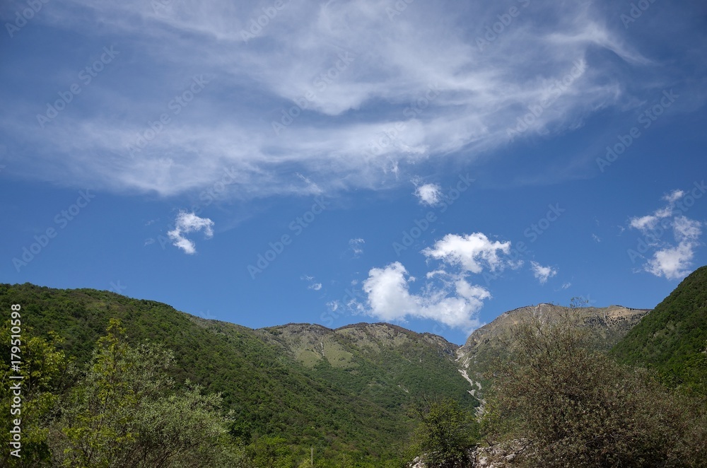 Naklejka premium particular clouds