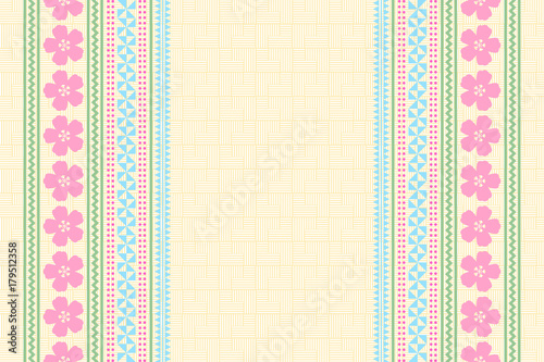 Hawaiian background in Polynesian style with traditional folk ornaments.