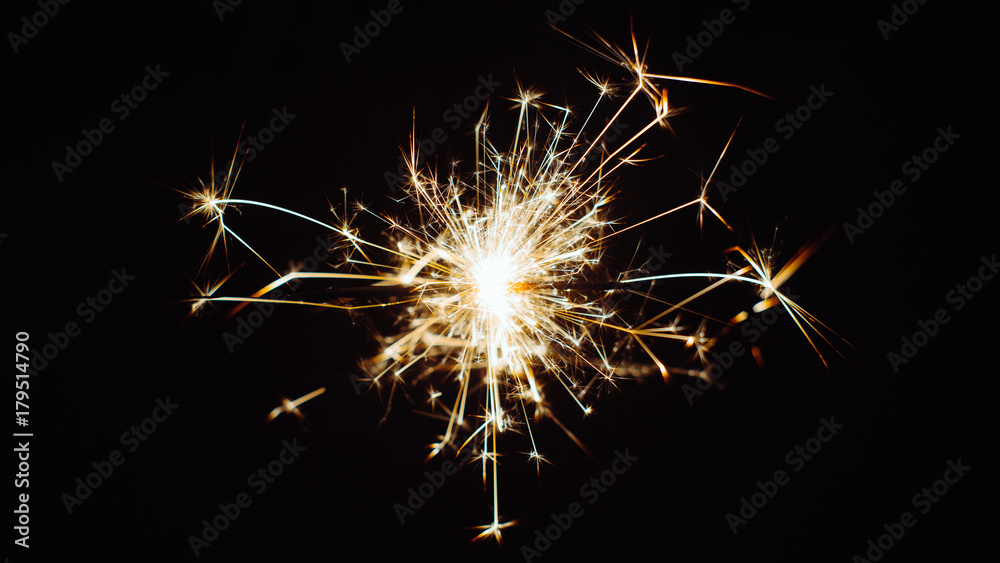 Light sparkles Bengal lights on a black background isolated Light sparkles Bengal lights on a black background isolated