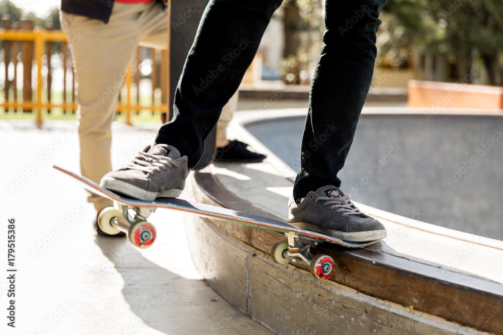 Teenage boy skateboarding outdoors Teenage boy skateboarding outdoors