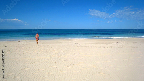 Girl on beach in Australia