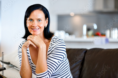 Beautiful woman portrait indoors