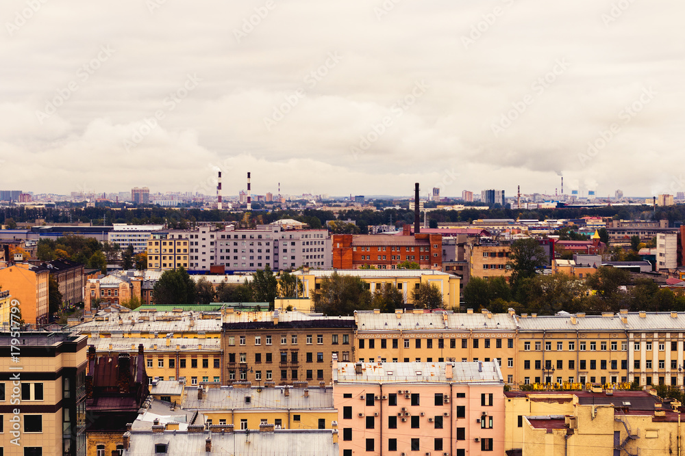 View over the roofs of Saint Petersburg, Russia
