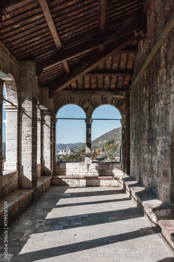HDR View from a balcony in Palazzo dei Consoli in Gubbio, Umbria, Italy
