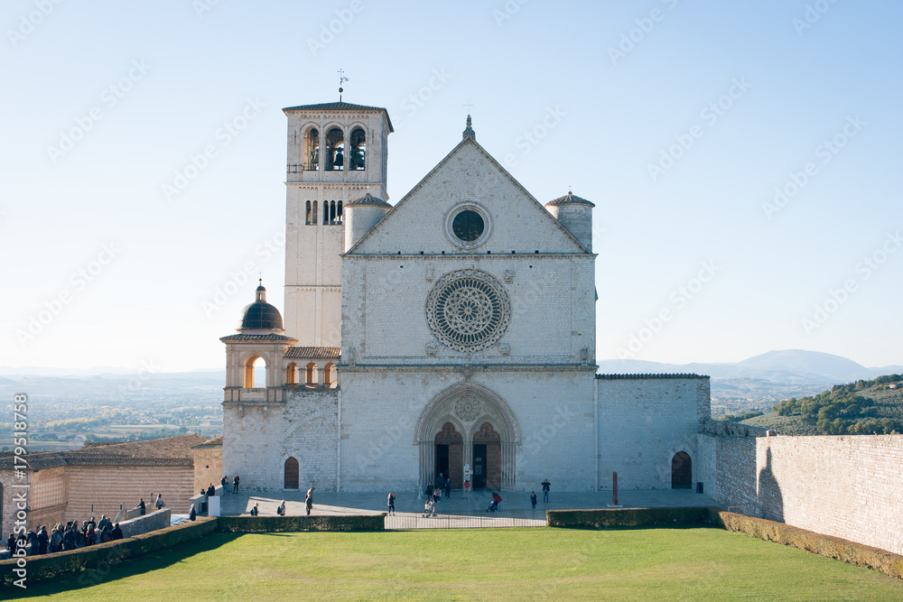 Naklejka premium Basilica di San Francesco (St. Francis), Assisi, Umbria, Italy