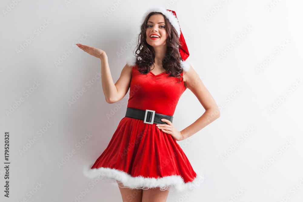 Christmas girl holding something Christmas girl holding something