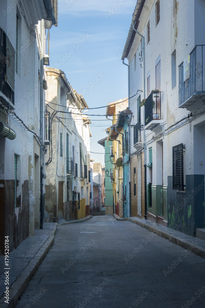 Narrow Street in the ancient city of Xativa, Spain