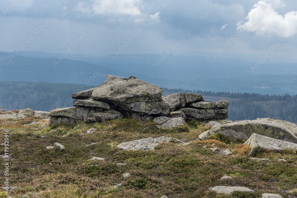 The landscape of mountain in Harz, Germany