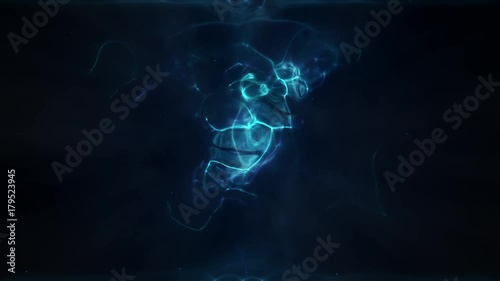 Abstract plasma wave exploison magical