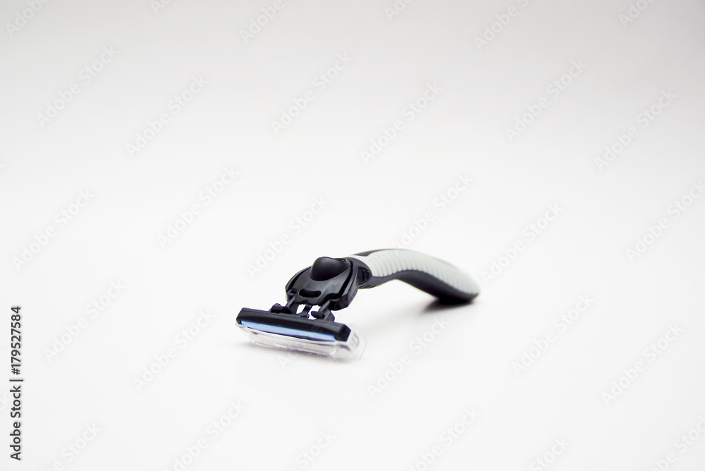 Shaving Razor Over White Background