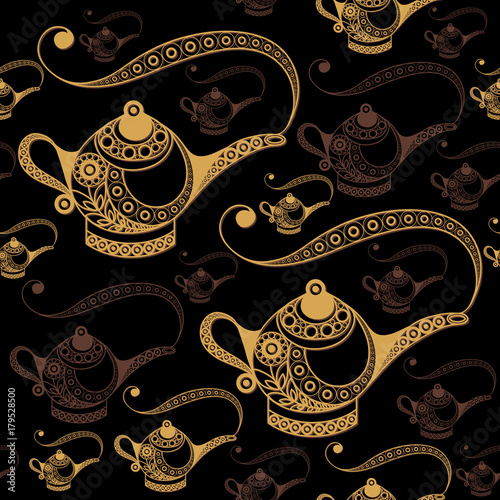 Seamless texture with an oriental topic 4
