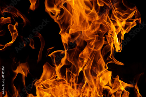 Blazing fire flame background and textured