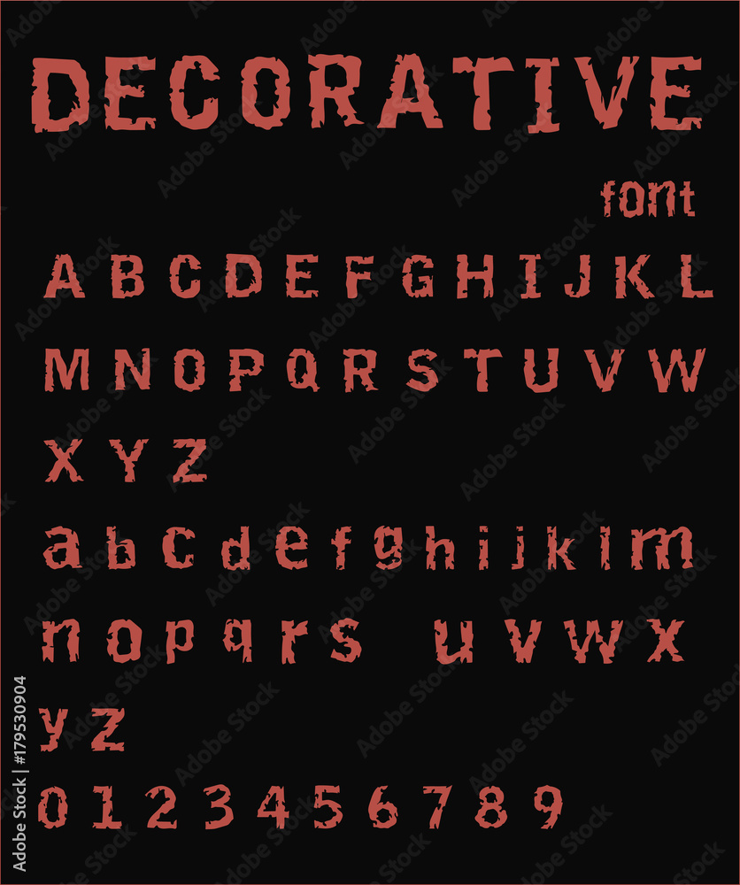 Horror Font - Scary Typewriter Alphabet