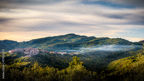 view of Pisoniano with fog