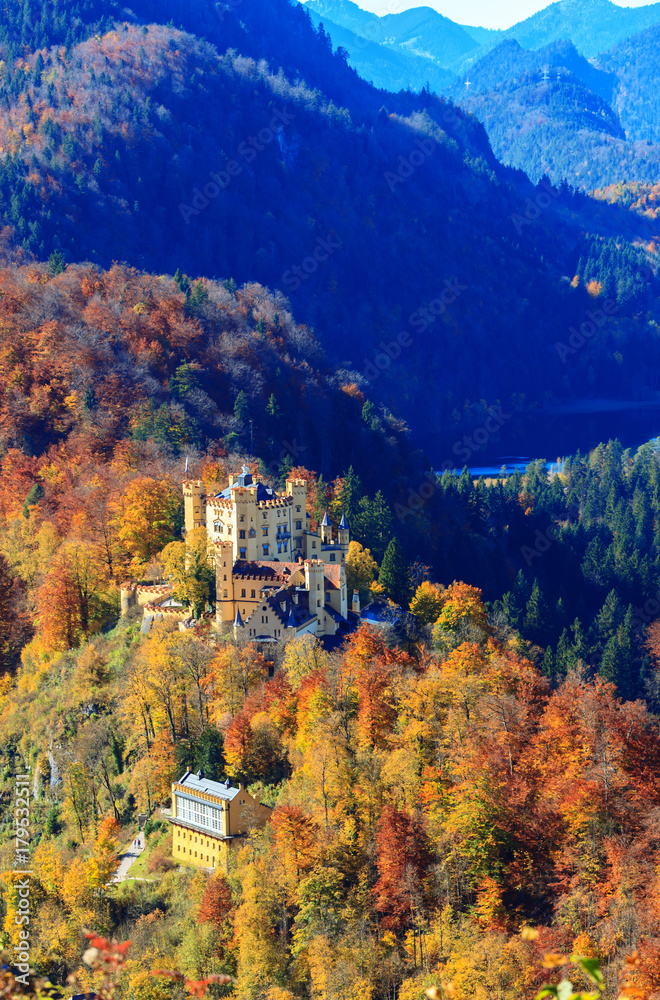 Hohenschwangau Castle in Autumn