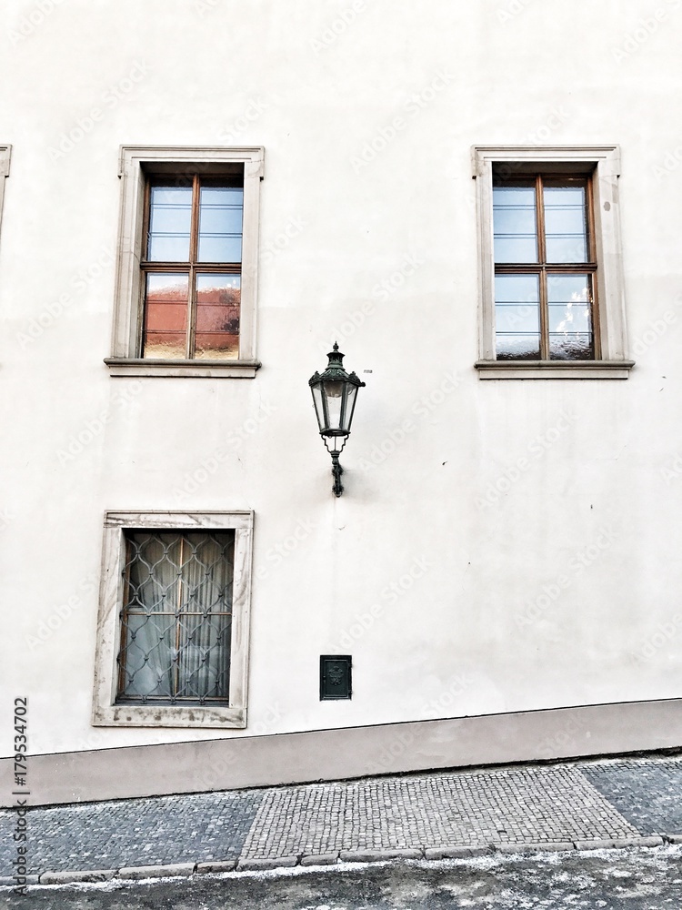 historical building facade at Prague Castle streets