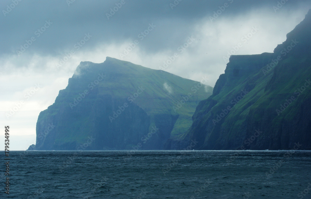 the Vestmannasud bay in Färöer Islands the Vestmannasud bay in Färöer Islands