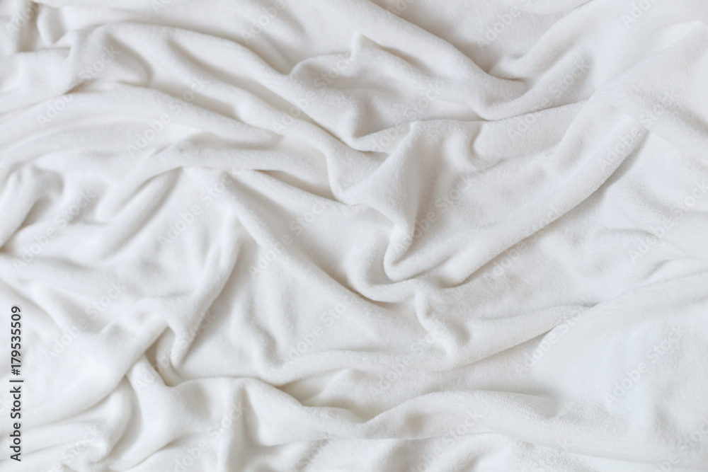 White bed sheet after night sleep White bed sheet after night sleep