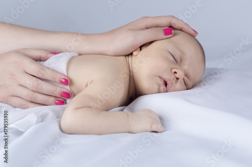 Sleeping, Beautiful newborn baby