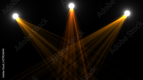 Stage lights. Several proje...