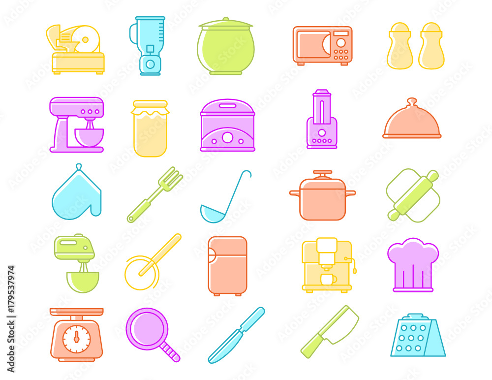 kitchenware icon collection kitchenware icon collection