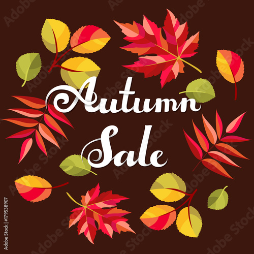 Autumn sale background.