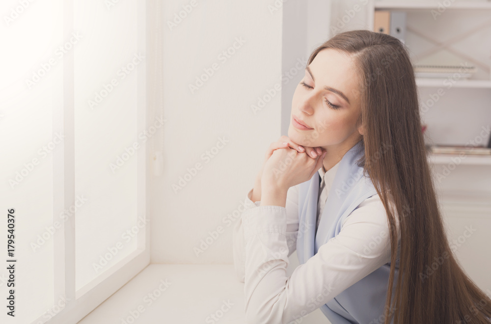 Business woman thinking about successful strategy