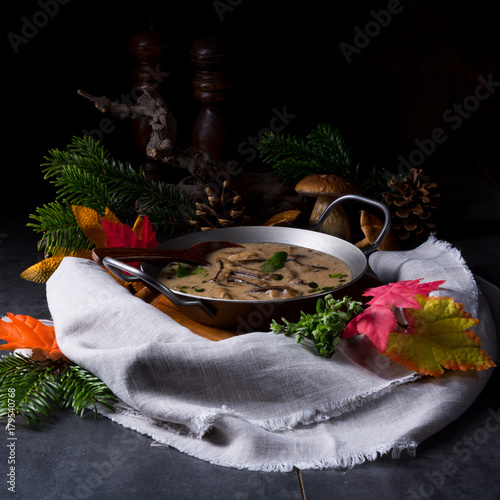 Tasty mushroom sauce photo