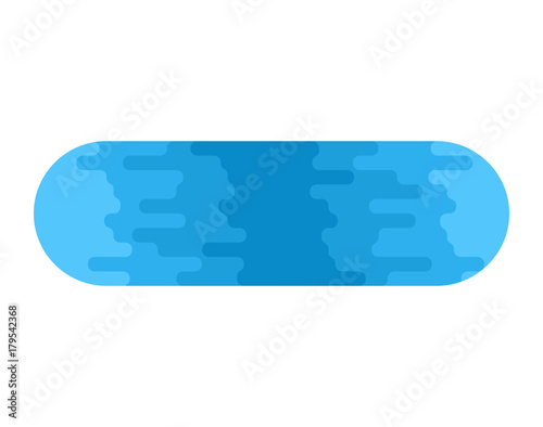 Lake isolated. Blue clear loch on white background. Vector illustration