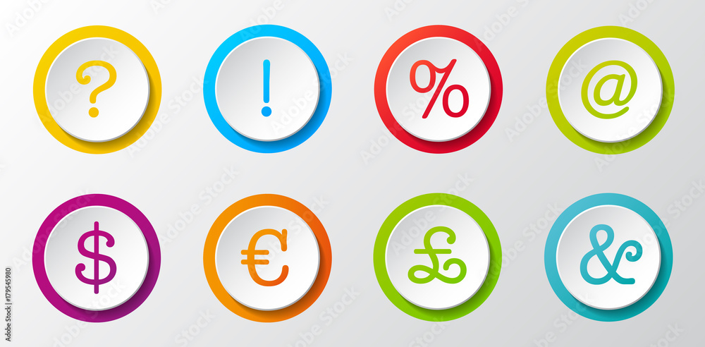 Collection of 3d icons. Vector. Collection of 3d icons. Vector.