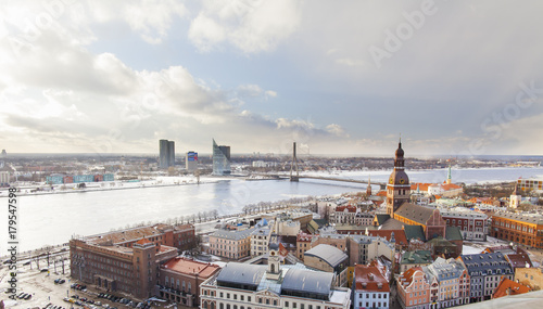 panorama of the old town of Riga
