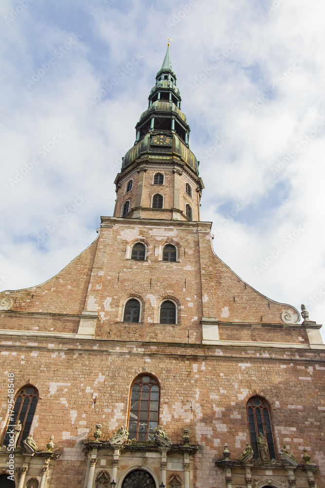 Fototapeta premium St. Peter's Church in the old Riga Latvia