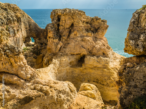 Cliffs near Benagil in southern Portugal