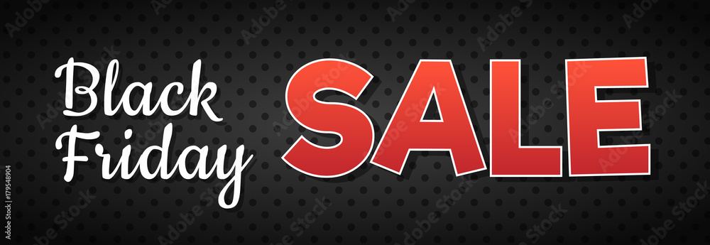 Fototapeta premium Black Friday Sale - shiny banner. Vector.