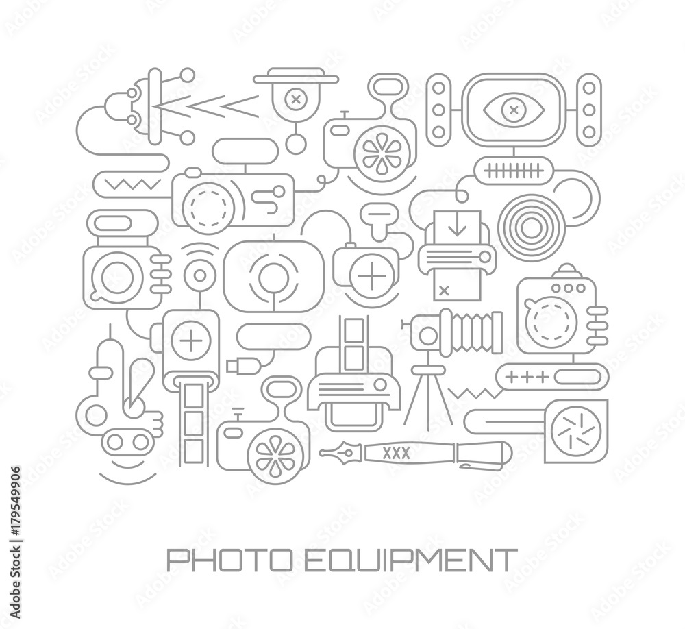 Photo Equipment vector illustration