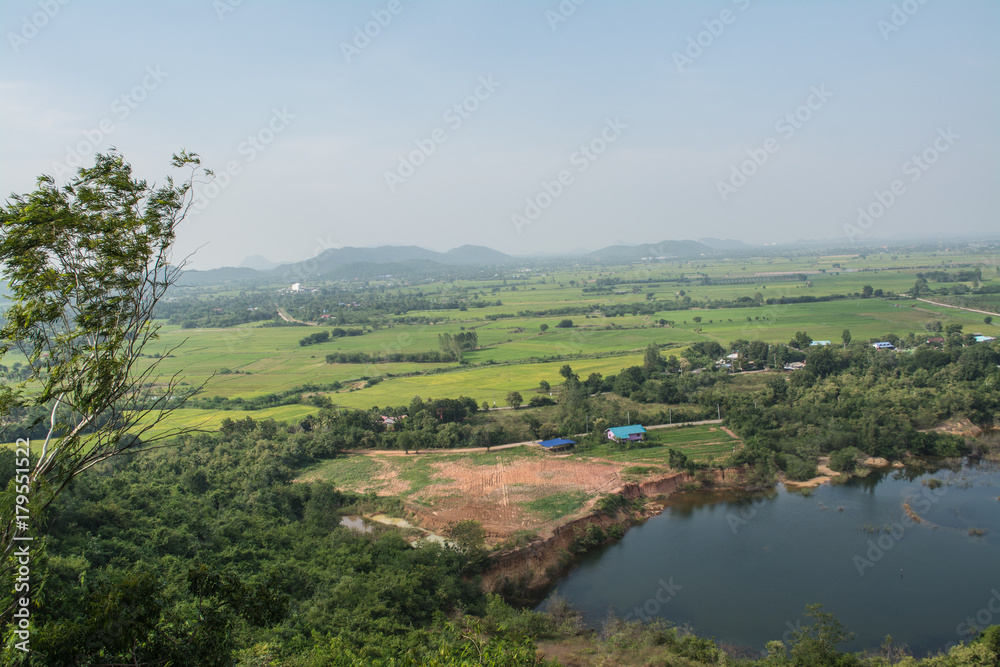 Obraz premium Beautiful scenery in the countryside Ratchaburi Province Thailand