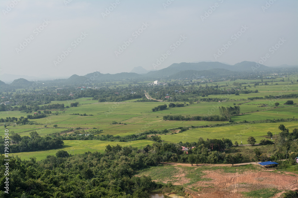 Beautiful scenery in the countryside Ratchaburi Province Thailand